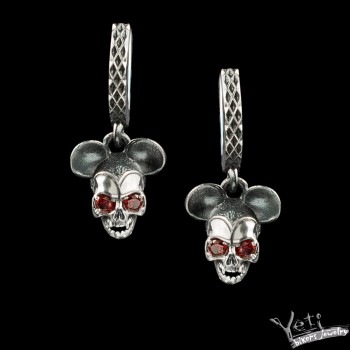 Серебряные серьги "Mickey" 