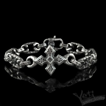 Срібний чоловічий браслет "Celtic Cross"