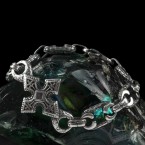 Срібний чоловічий браслет "Celtic Cross" 