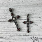 Серебряный крест с черепом  "True love never dies" 1121434908