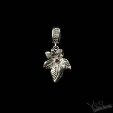 Серебряная бусина для браслетов шармы "Leaf"