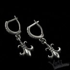 Серебряные серьги флер де лис  Fleur de Lis
