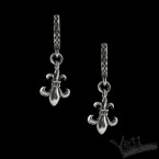 Серебряные серьги флер де лис  Fleur de Lis