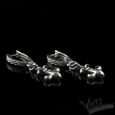 Серебряные серьги флер де лис  "Fleur de Lis" 