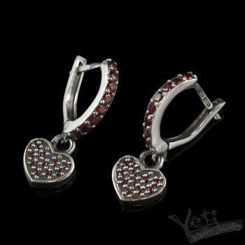 Срібні сережки серце "Heart"