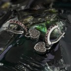 Срібні сережки серце Heart