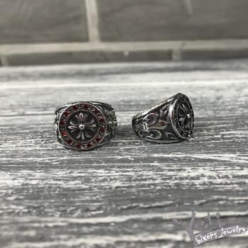 Срібний перстень мальтійський хрест "Maltese cross"  2086
