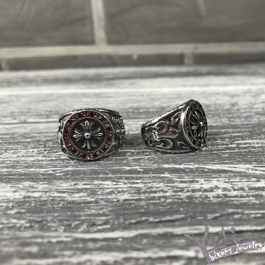 Срібний перстень мальтійський хрест "Maltese cross"  2086