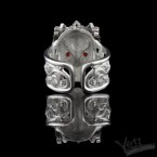 Жіноче срібне кільце  з черепом Santa Muerte 