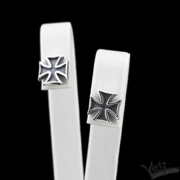 Срібні пусети гвоздики мальтійський хрест "Maltese cross"