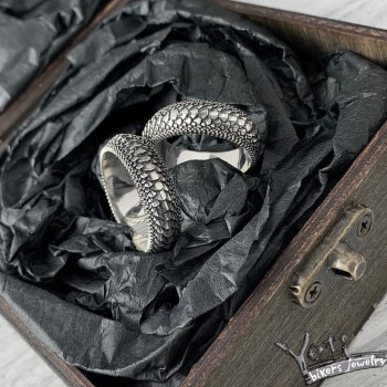 Срібний перстень "Dragon scales" (Унісекс)